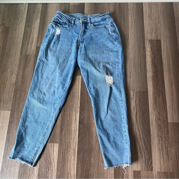 Old Navy Blue Ankle Cropped Jeans Relaxed Fit - Picture 8 of 9